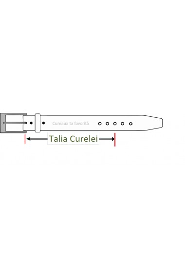 Curea piele sintetica camel cu model Teona M - 105 cm