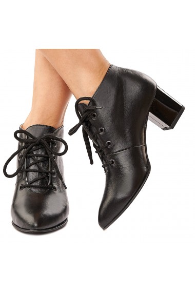 Botine negre din piele naturala 6103
