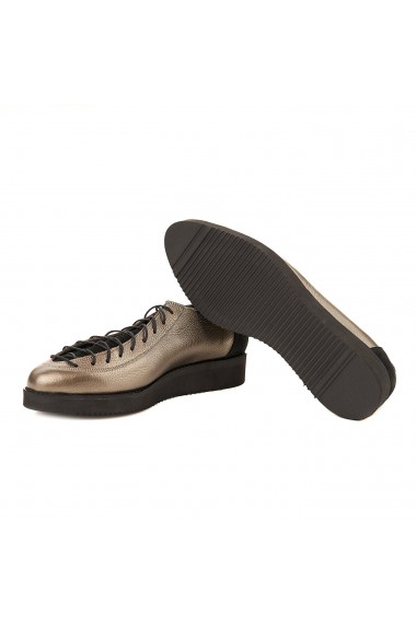 Pantofi dama casual din piele naturala bronz 1562