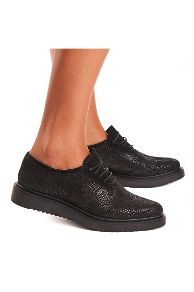 Circular material negative Pantofi dama casual din piele naturala neagra 1405 - FashionUP!