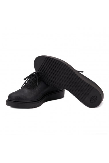 Pantofi dama sport din piele naturala neagra 1395