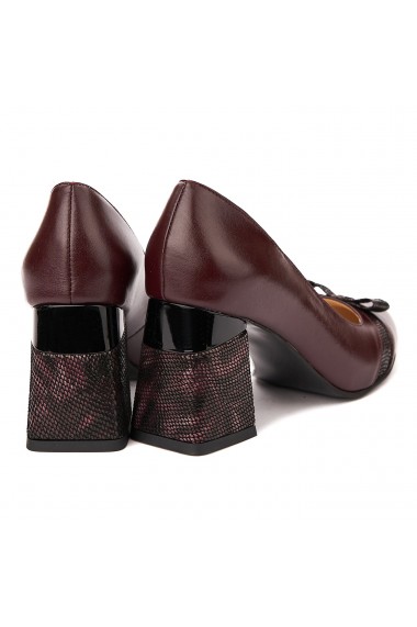 Pantofi cu toc stiletto eleganti din piele naturala 4316