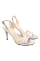 Sandale dama elegante din piele naturala argintie 5183