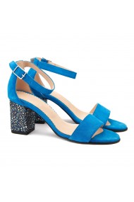 Sandale elegante din piele naturala albastra 5098