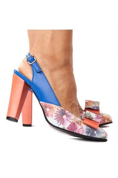 Sandale elegante din piele naturala albastra 5253