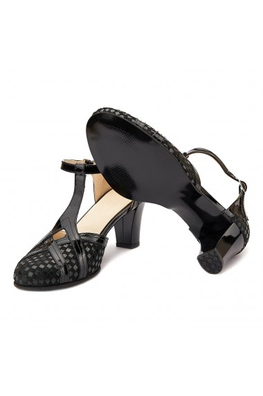 Pantofi eleganti din piele naturala neagra 5104
