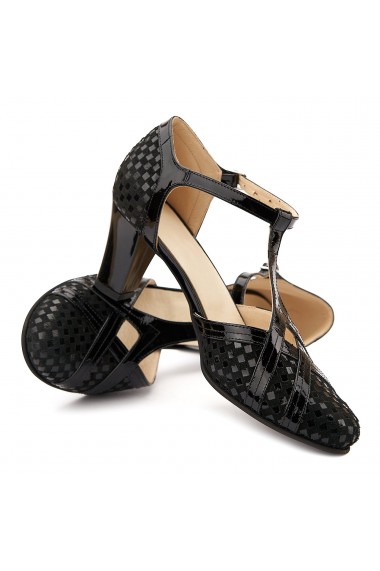 Pantofi eleganti din piele naturala neagra 5104
