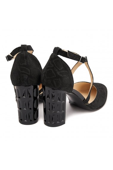 Pantofi eleganti din piele naturala neagra 5203