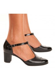 Sandale elegante din piele naturala neagra 5207