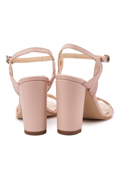 Sandale elegante din piele naturala roz 5149