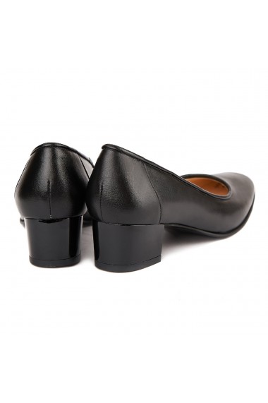 Pantofi dama din piele naturala neagra 4148