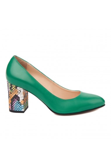 Pantofi dama din piele naturala verde 4716