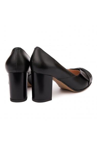 Pantofi dama din piele naturala neagra 4720