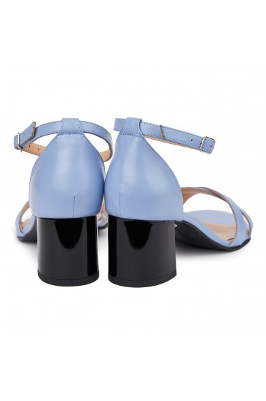 Sandale dama din piele naturala bleu 5417