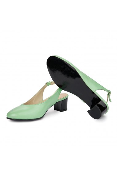 Sandale elegante din piele naturala verde 5421