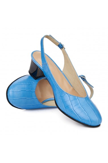 Sandale elegante din piele naturala albastra 5423