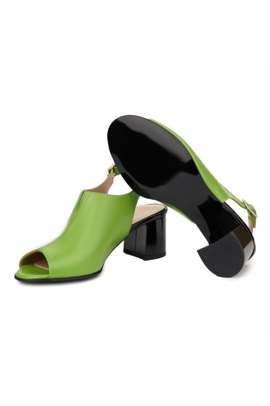 Sandale elegante din piele naturala verde 5433
