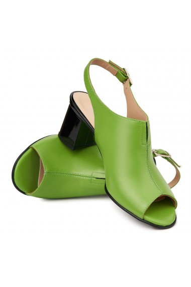 Sandale elegante din piele naturala verde 5433