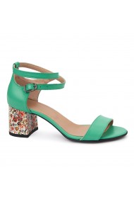 Sandale dama elegante din piele naturala verde 5541