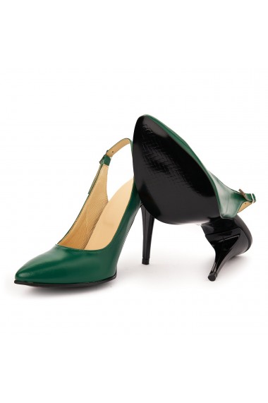 Sandale elegante din piele naturala verde 5755