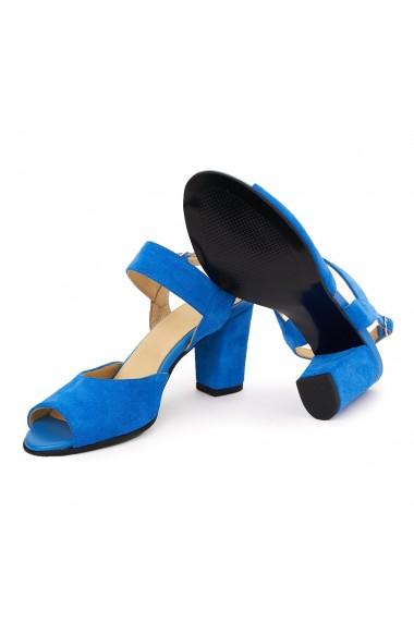 Sandale elegante din piele naturala albastra 5761