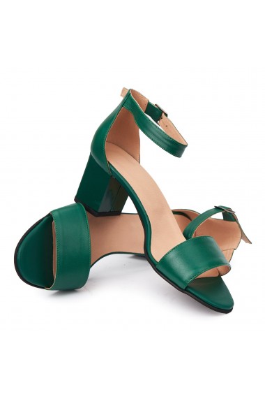 Sandale elegante din piele naturala verde 5786