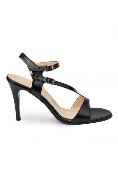Sandale elegante din piele naturala neagra 5790