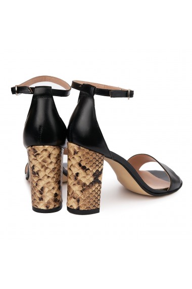 Sandale elegante din piele naturala neagra 5624