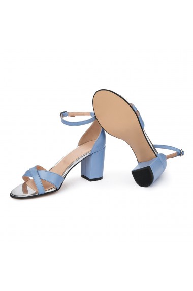 Sandale elegante din piele naturala blue 5678