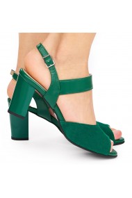 Sandale dama elegante din piele naturala verde 9020