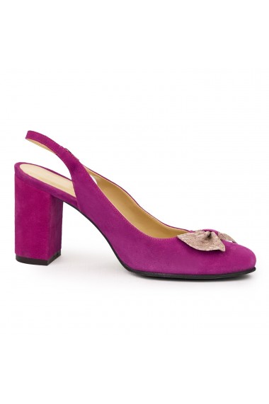 Sandale elegante din piele naturala roz 9104