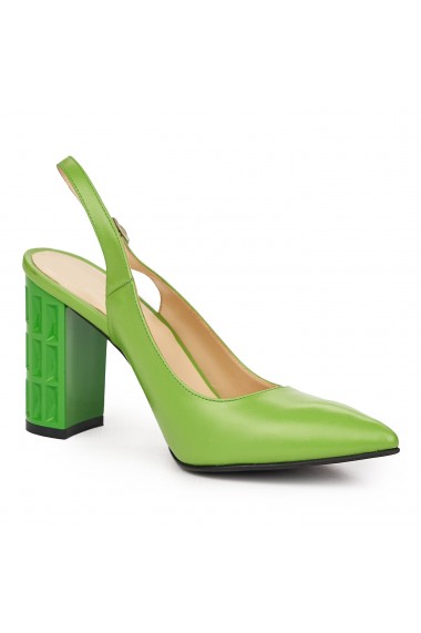 Sandale elegante din piele naturala verde 5825