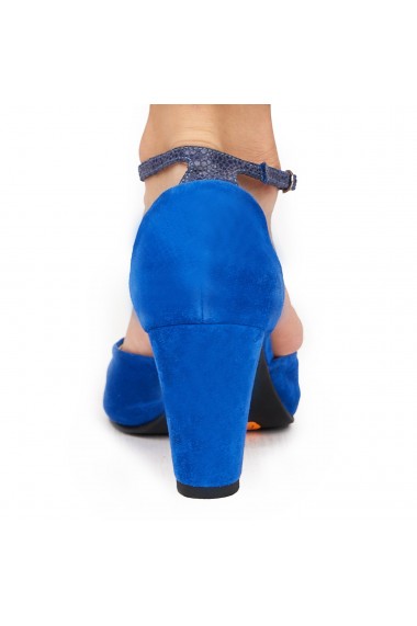 Sandale elegante din piele naturala albastra 5834