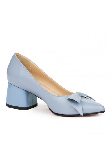Pantofi dama din piele naturala albastra 9144