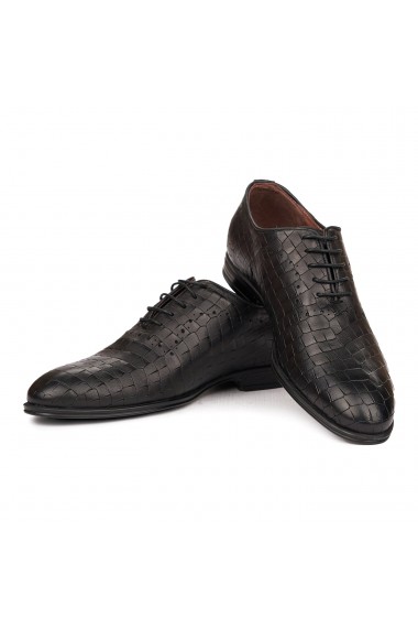 Pantofi eleganti din piele naturala neagra 7069