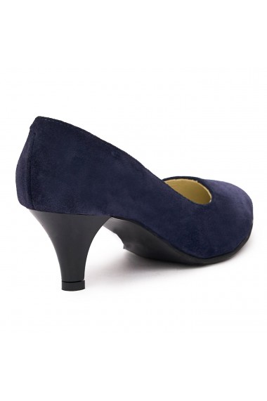 Pantofi dama din piele naturala bleumarin 9250