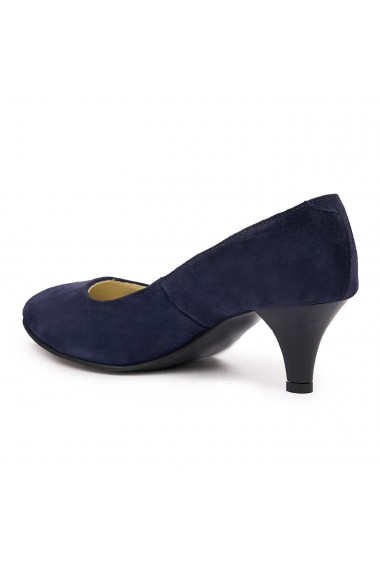 Pantofi dama din piele naturala bleumarin 9250