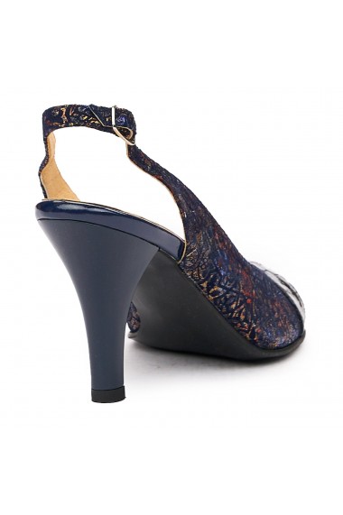 Sandale elegante din piele naturala bleumarin 5841