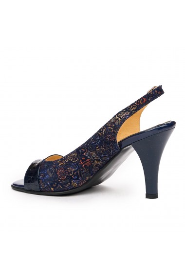 Sandale elegante din piele naturala bleumarin 5841