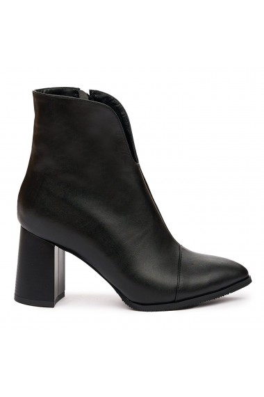 Botine negre dama din piele naturala 6651