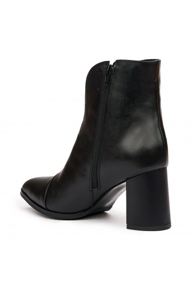 Botine negre dama din piele naturala 6651