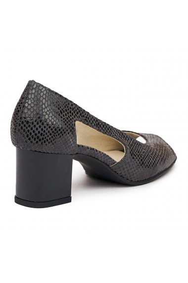 Pantofi dama din piele neagra 9356