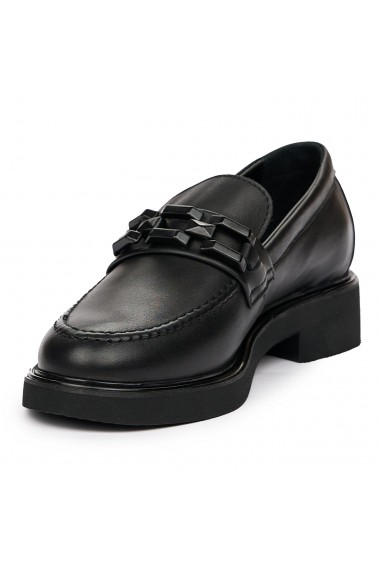 Pantofi dama din piele naturala neagra 9437