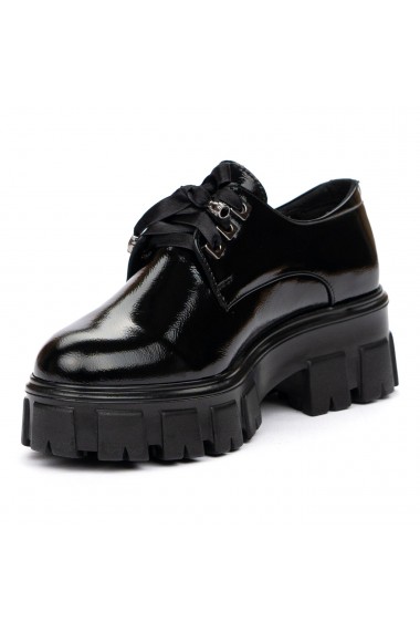 Pantofi dama din piele naturala neagra 8411