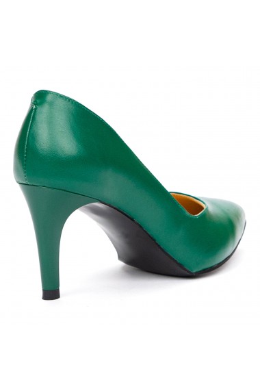 Pantofi dama din piele naturala verde 9462