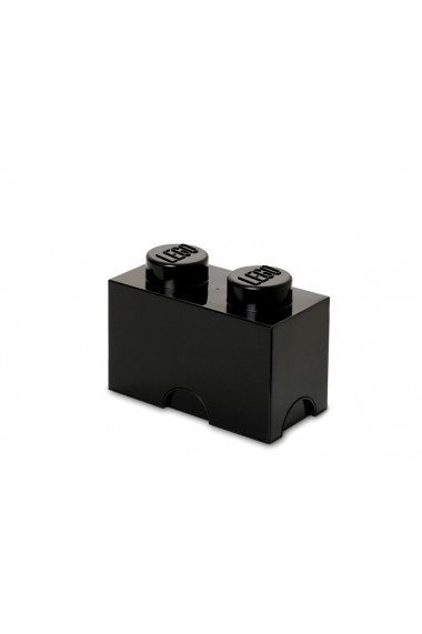 Cutie depozitare Lego 1x2 negru