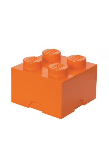 Cutie depozitare Lego 2x2 portocaliu