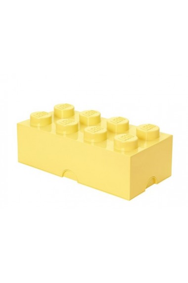Cutie depozitare Lego 2x4 galben deschis