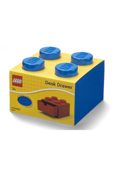 Sertar de birou Lego 2x2 albastru