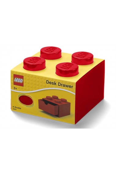 Sertar de birou Lego 2x2 rosu